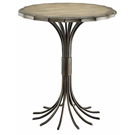 Round Accent Table w/ Banded Twelve Iron Center